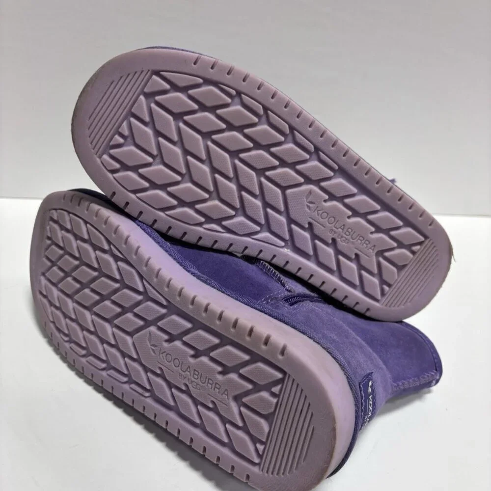 Koolaburra Kids’ Victoria Mini Purple Winter Boots, Girls’ Size 2 M